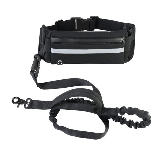 Cintura da jogging per cani con cinturino - Lunghezza 124/250 cm - Cinturino reflettente - Cintura da cani senza manubrio - Escursione all'aperto - Lunghezza flessibile