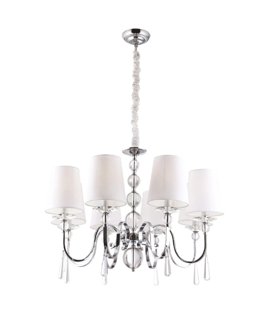 Lampadario glamour Charlotte 6 luci E14 cromo Maxlight