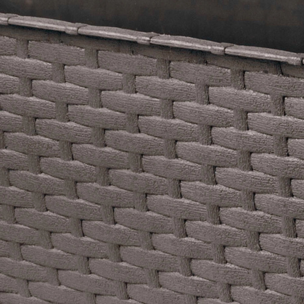 KADAX Fioriera da balcone, 60 cm, marrone, con manici e supporto, 3 pezzi