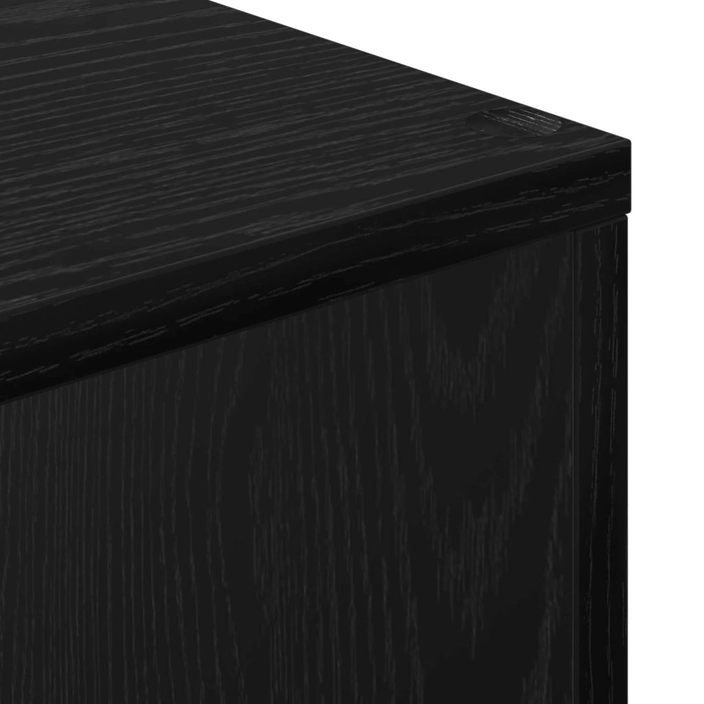 Armadio per Libri Rovere Nero 63 x 20 x 90 cm Legno multistrato 879673