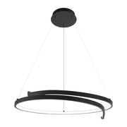 Sospensione LED ad anello Lorenzo nera Ø55 35W 4000K