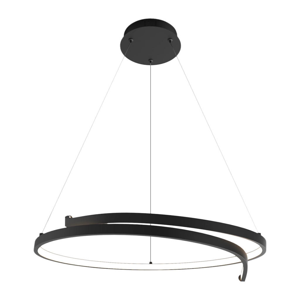 Sospensione LED ad anello Lorenzo nera Ø55 35W 4000K