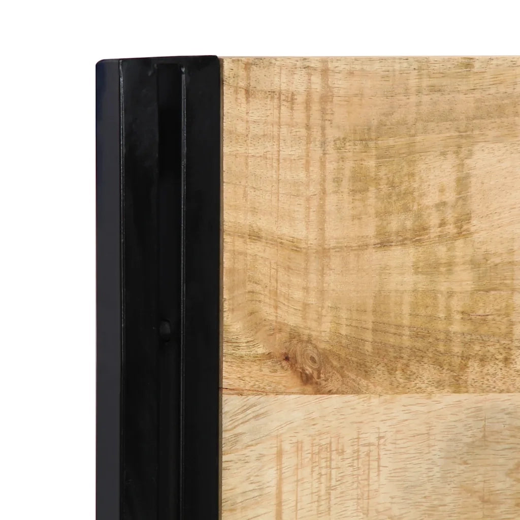 Testiera | Testata 180 cm in Legno Massello di Mango e Ferro