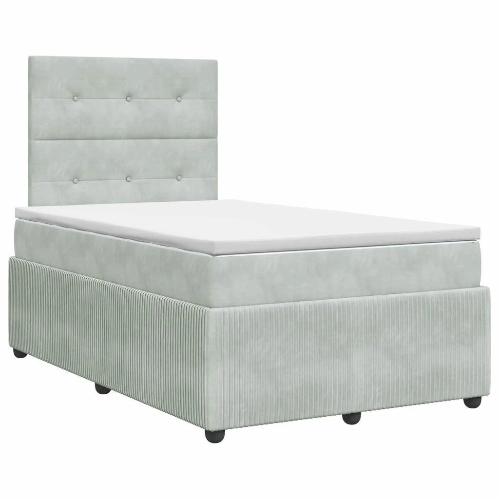 Letto box spring con materasso Grigio Chiaro 120 x 200 cm 3454583