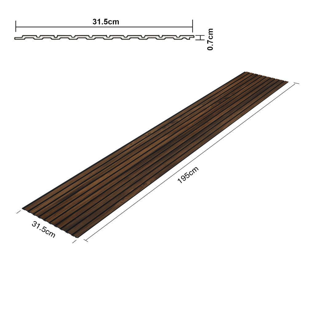 Set Boxtel di 6 Pannelli Murali 3D - Effetto Noce NEU.HOLZ