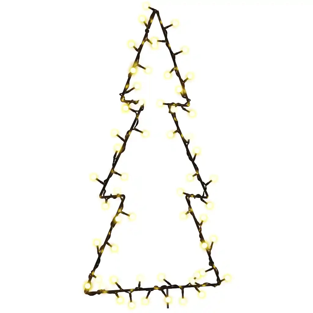 Luci di Natale Albero di Natale Silhouette 80 LED Bianco Caldo CFW5779090