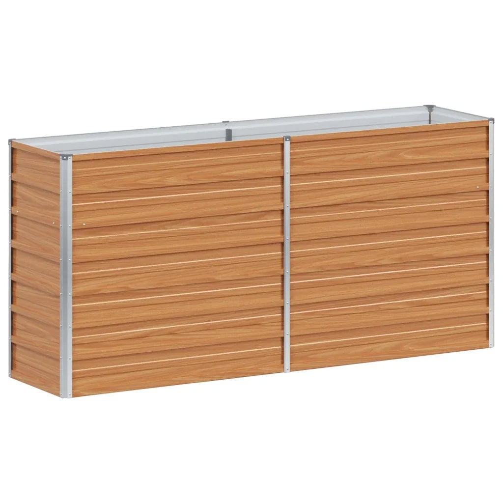 Fioriere | Cassetta per fiori | Letto rialzato da giardino Marrone Chiaro 160 x 40 x 77 cm