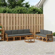 Set di divani da esterno 7 pz Naturale e Antracite 3385048