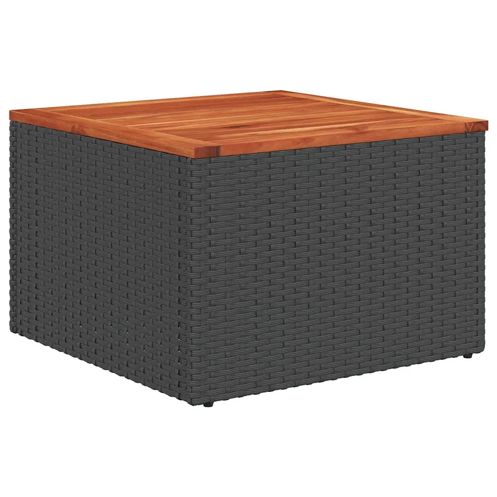 Set Divano da Giardino con cuscino 5 pcs Nero polyrattan 3347830