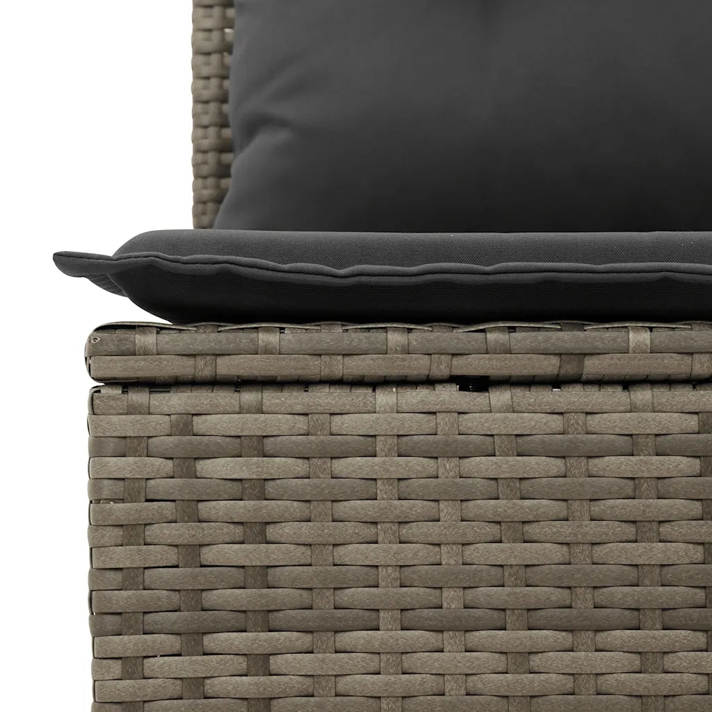 Set Divano Giardino 10 pz con Cuscini Grigio Chiaro Polyrattan 3220711