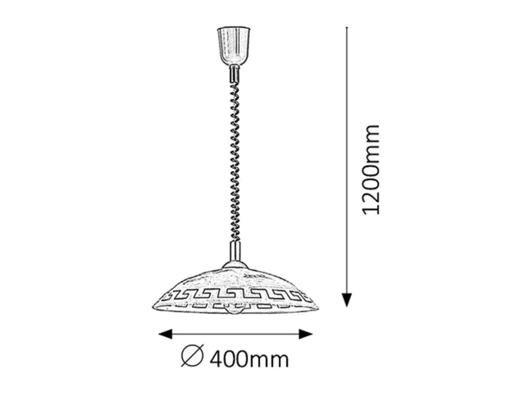 Lampada sospensione cucina regolabile E27 60W bronzo