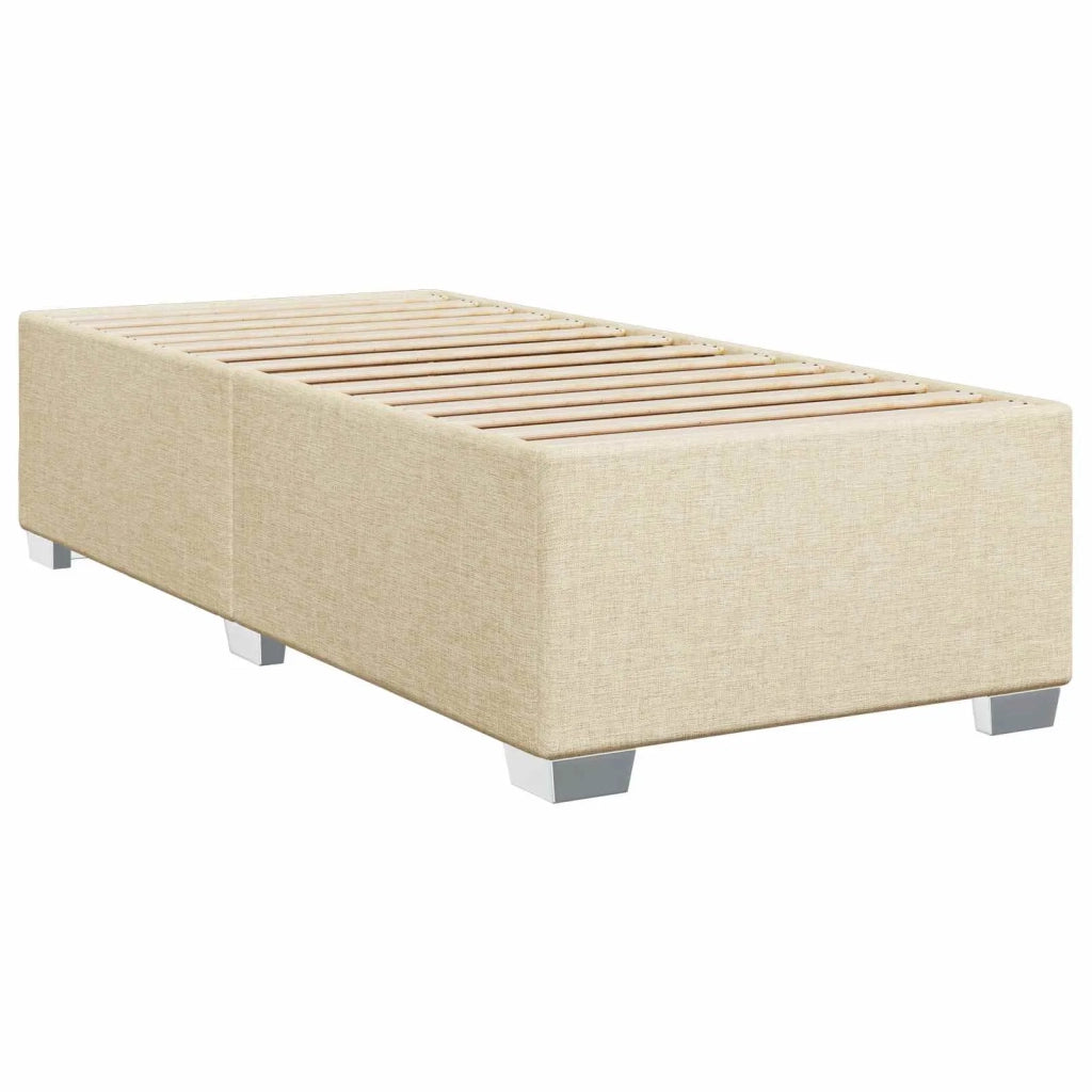 Letto box spring con materasso Crema 100 x 200 cm Tessuto 3454801