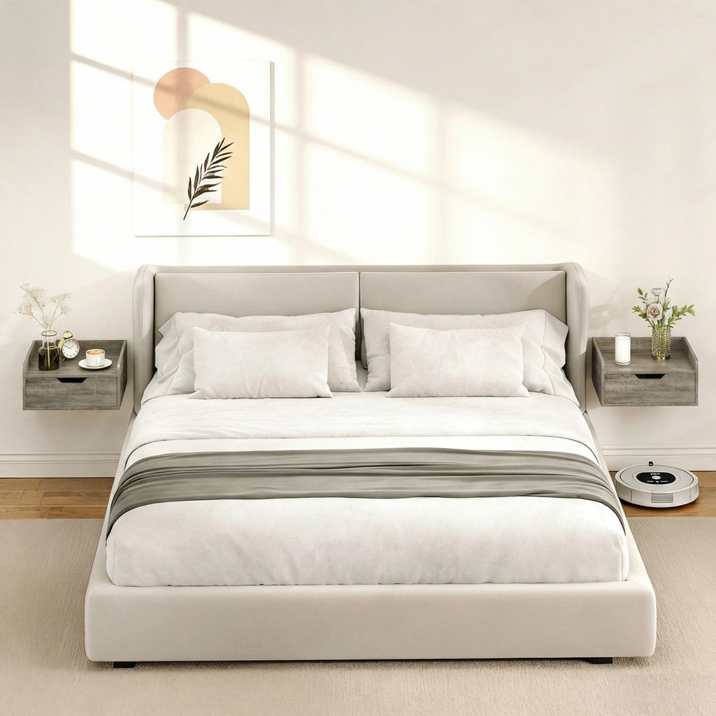 Comodino ¨C zephmum ¨C 40x30x19,5cm grigio
