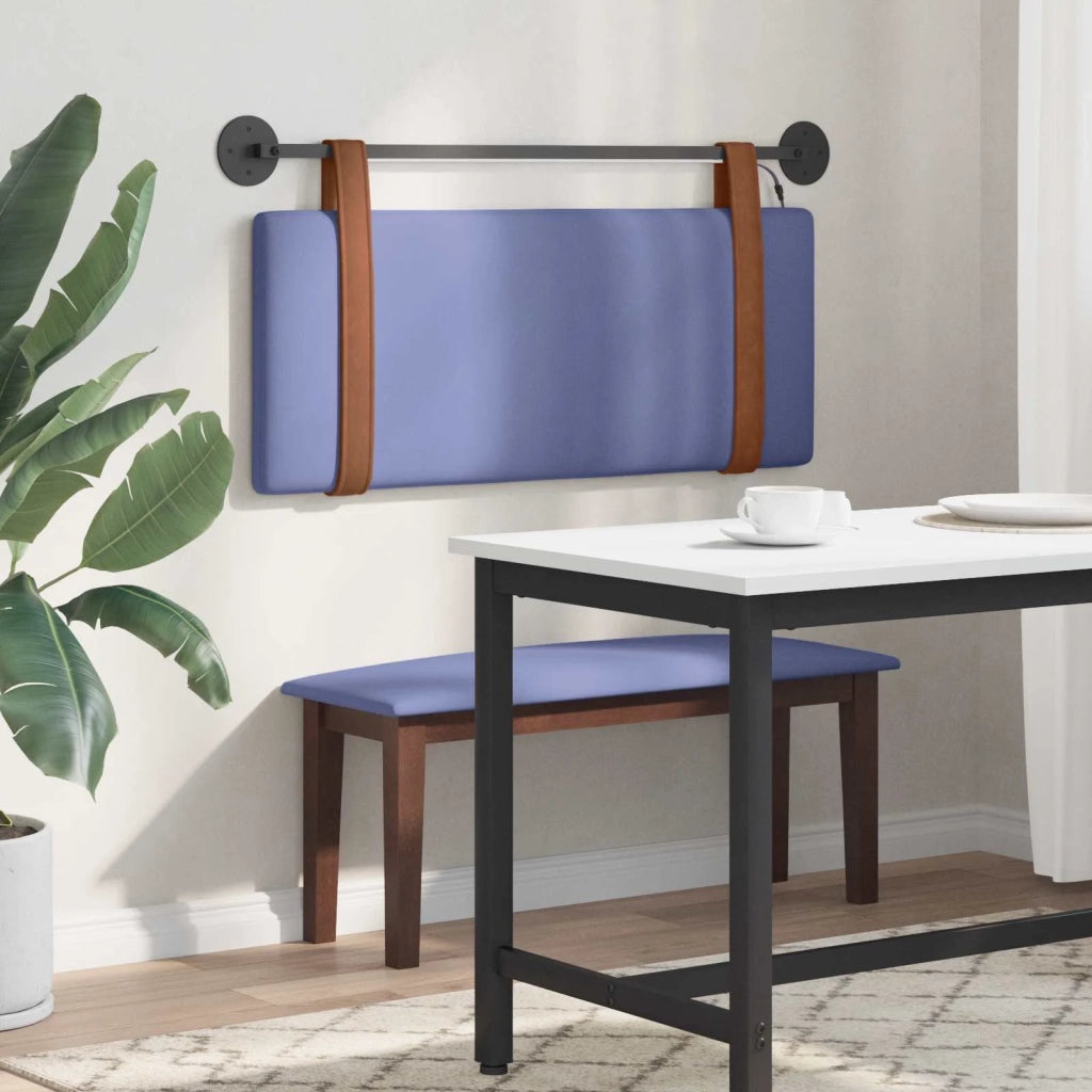 Testiera | Testata sospesa Con luce LED Blu jeans PU Antico