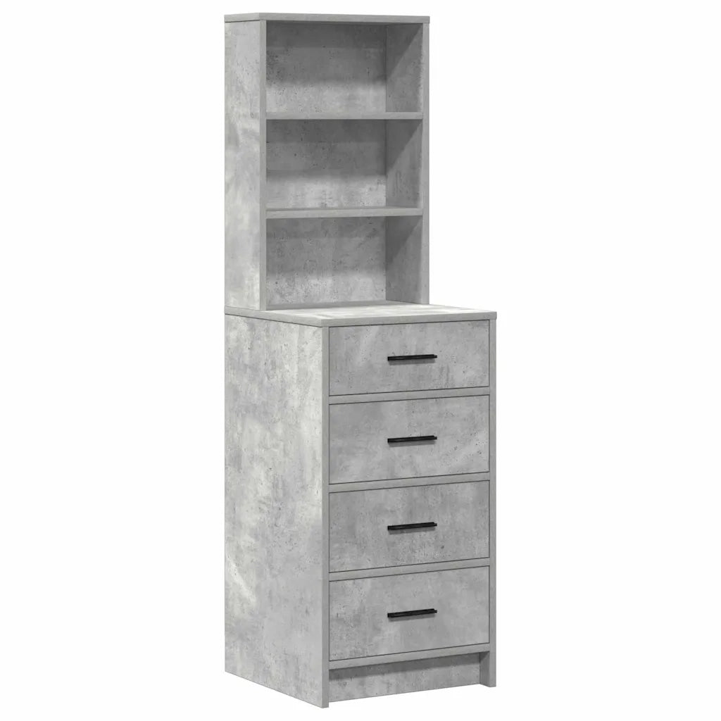 Tavolo da Trucco 3 pcs Grigio cemento Legno multistrato 3334212