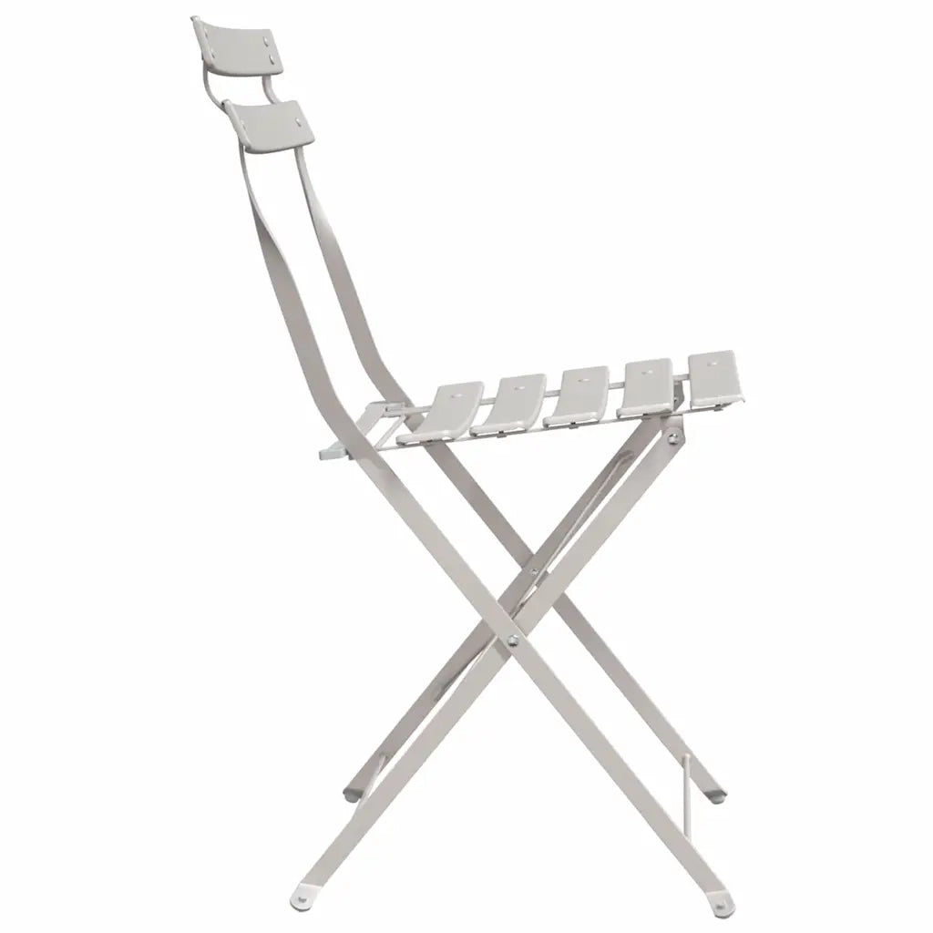 Sedia Pieghevole da Giardino 2 pcs Beige 42 x 46 x 82cm Metallo 42002959