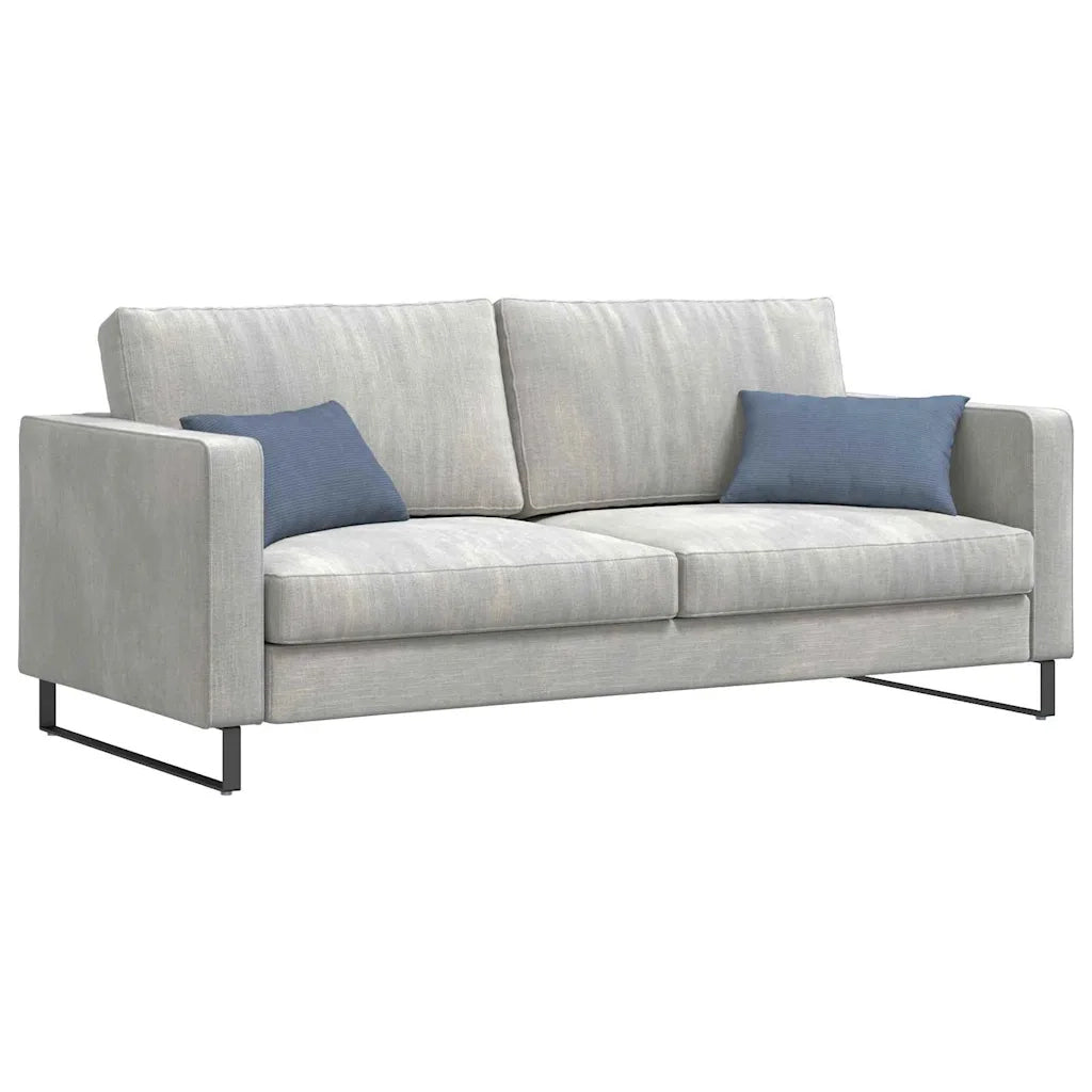Cuscini da Divano 2 pz-Set di 2 Cuscini per Sofa Blu 50 x 30 cm Tessuto in Cords 580476