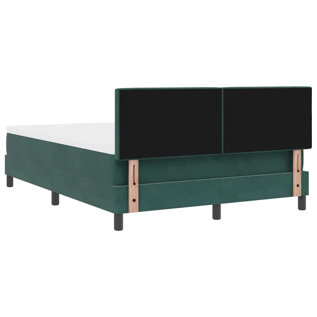 Letto a molle con materasso Verde Scuro 140 x 190 cm Velluto 3339107