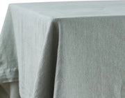 Tavolo coperto in lino | tavolo coperto in tessuto di lino 100% | decorazione di tavolo boho moderna per tavolo da pranzo | verde menta 140 x 220 cm