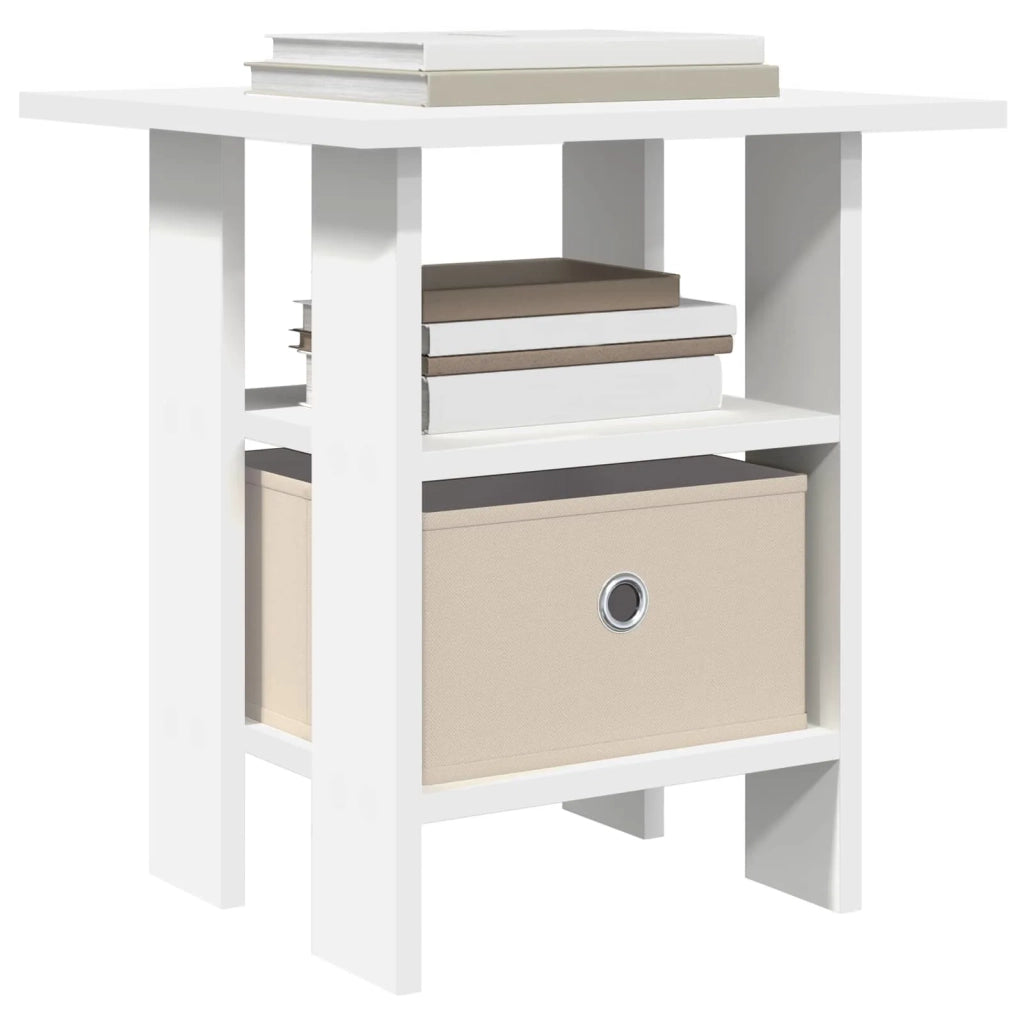 Comodino | Armadio da Notte | Mobiletto da notte con cassetto Bianco 41 x 40 x 45 cm Legno multistrato