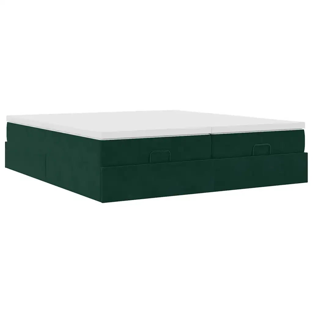 Struttura Letto Pouf con Materassi 180x200 cm Velluto 3311264