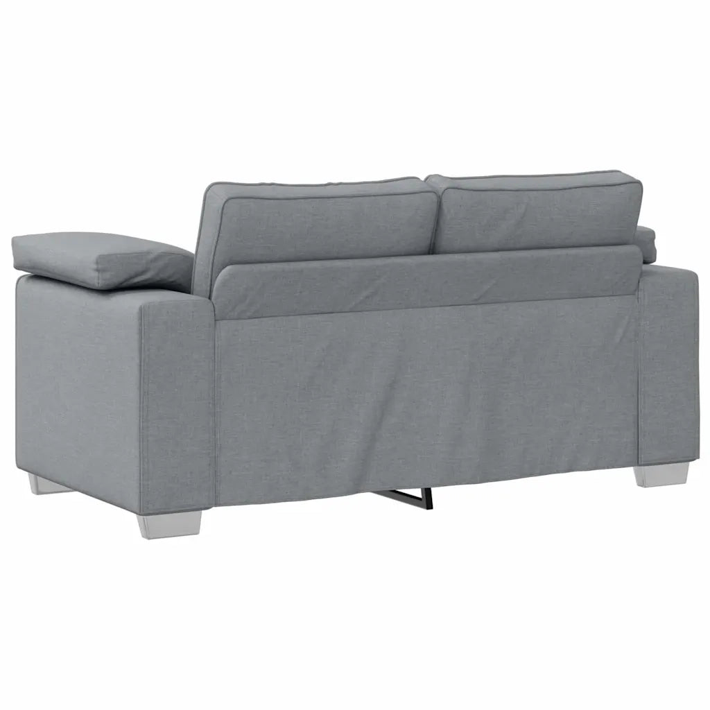 Divano a due posti Grigio chiaro 160 cm Tessuto 4105217