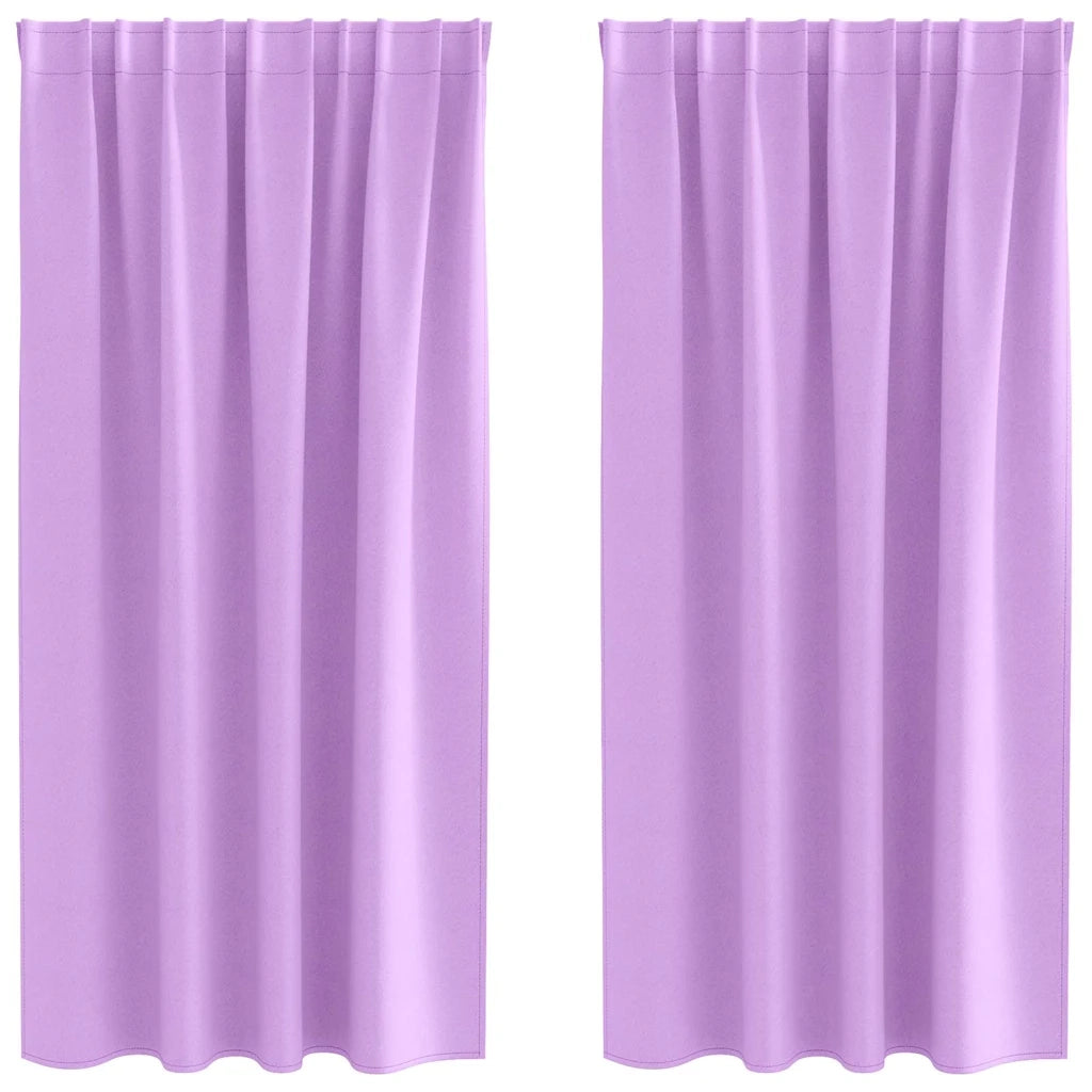 Tende Blackout con Anelli 2 pcs Viola 175 x 140 cm Poliestere 4107489