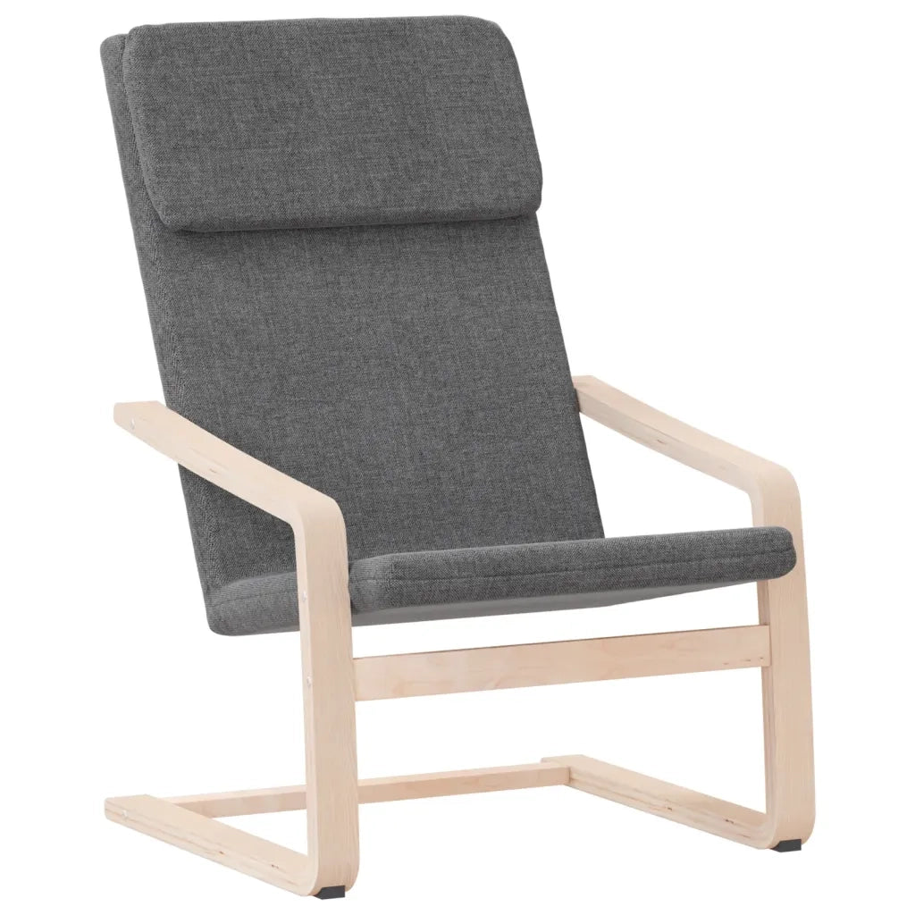 Poltrona | Sedia Relax Grigio Scuro in Tessuto