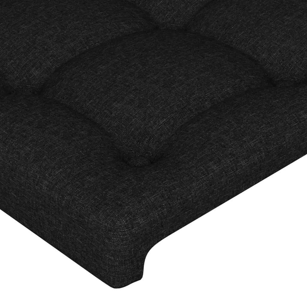 Testiera Nera 80x5x78/88 cm in Tessuto 346398