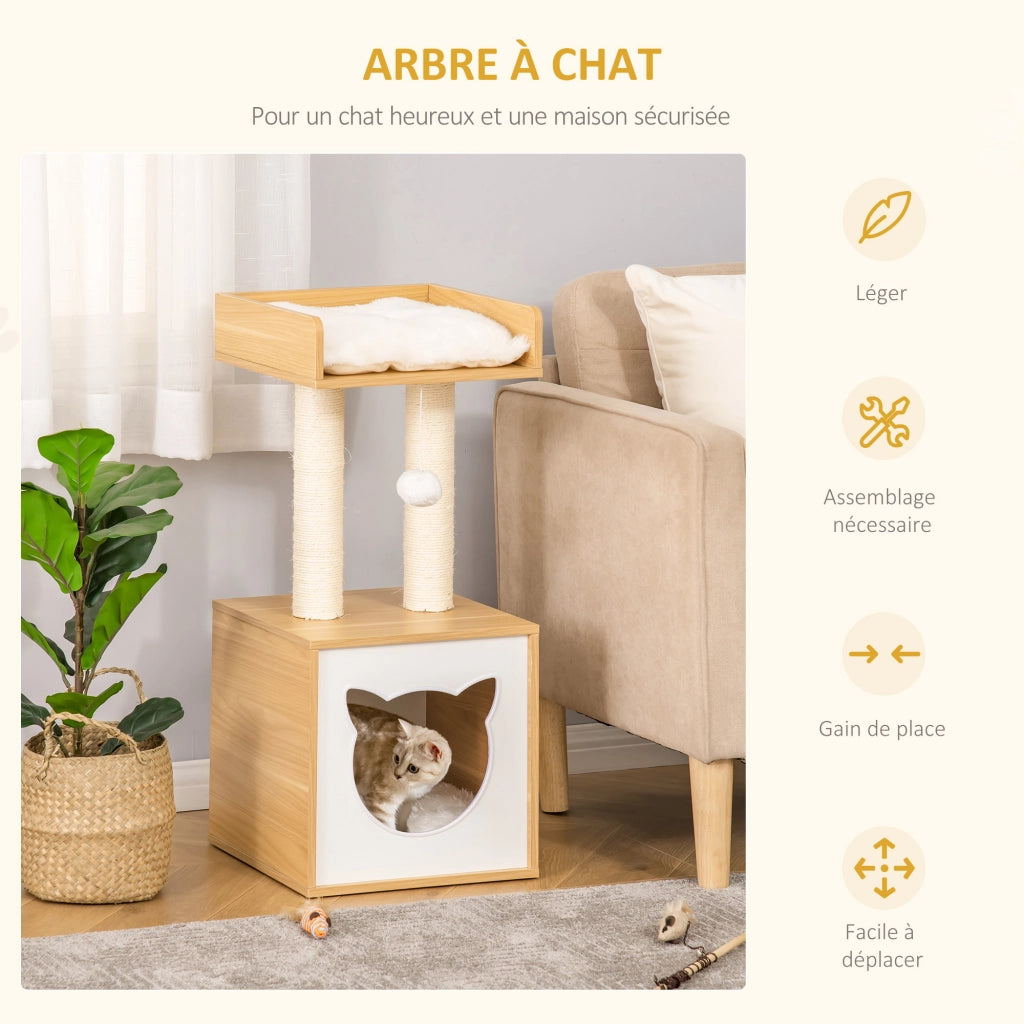 Albero per gatti ¨C zephmum ¨C Grigio 81 cm