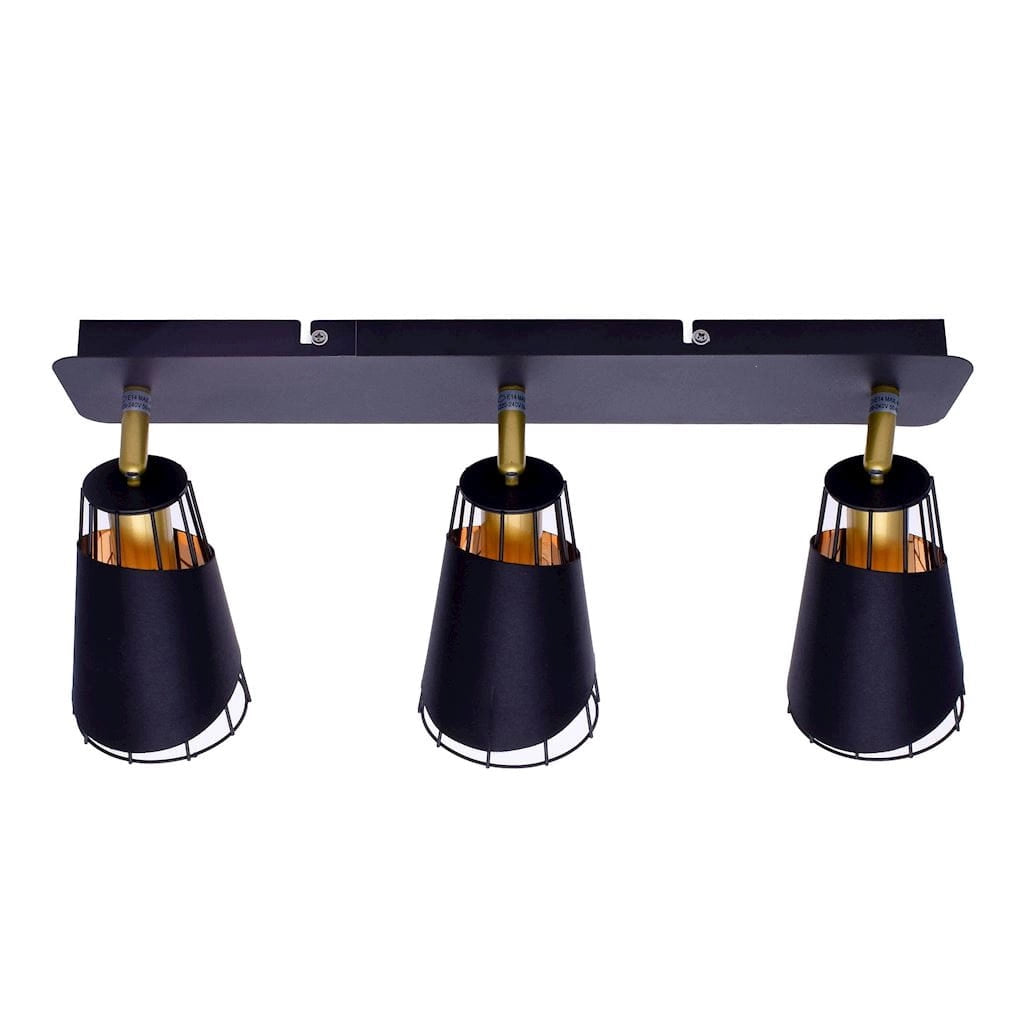 Plafoniera Milagro Rick ML5567 3 luci E14 3x40W oro/nero