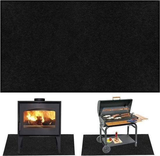 Tappeto di protezione contro le fiamme, resistente al calore fino a 982 °C, dimensioni 150 x 100 cm, adatto per esterno, campeggio, zona barbecue e uso con caffettiera.