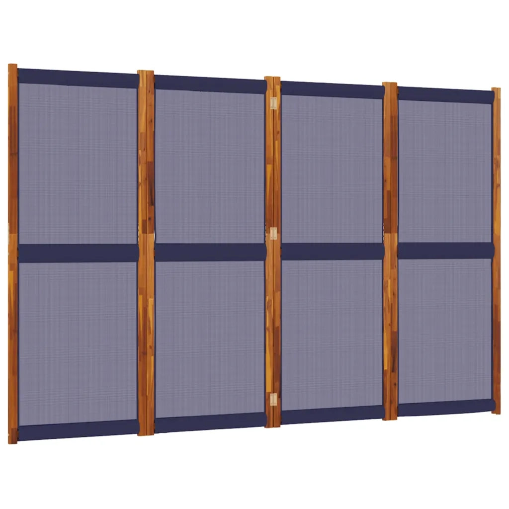 Divisorio a 4 Pannelli-Set di 4 pannelli Paravento Blu Scuro 280x180 cm