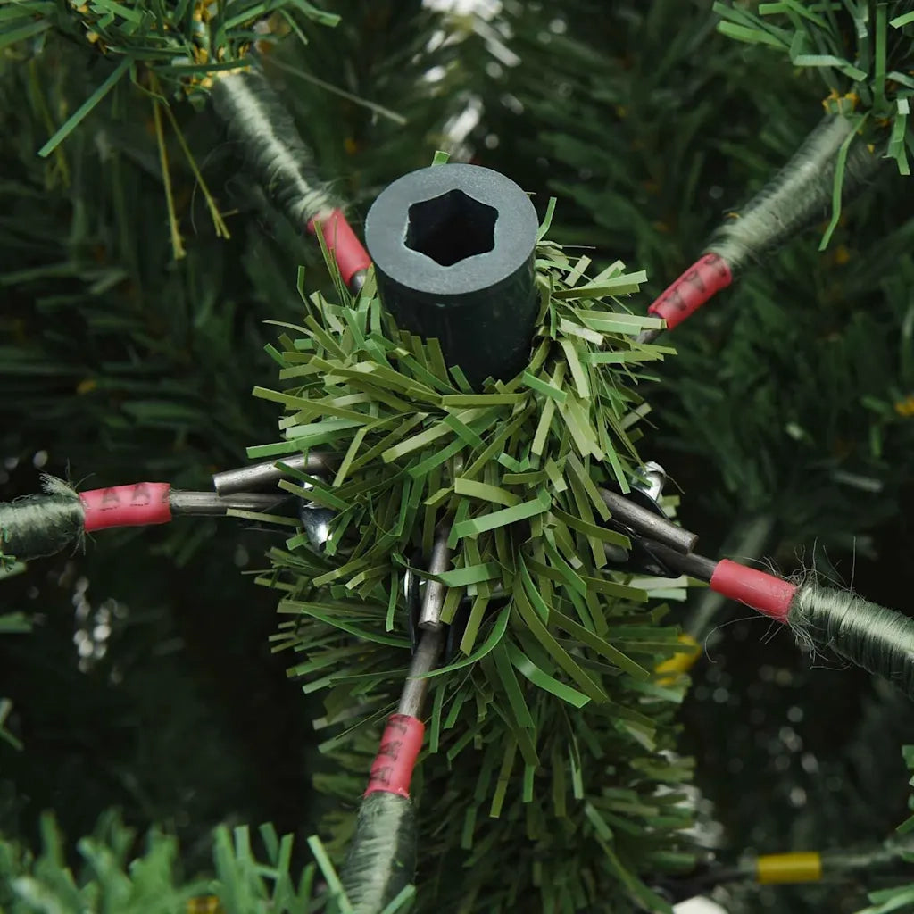 Albero di Natale Artificiale con Rami Pieghevoli Verde 180 cm 42019303