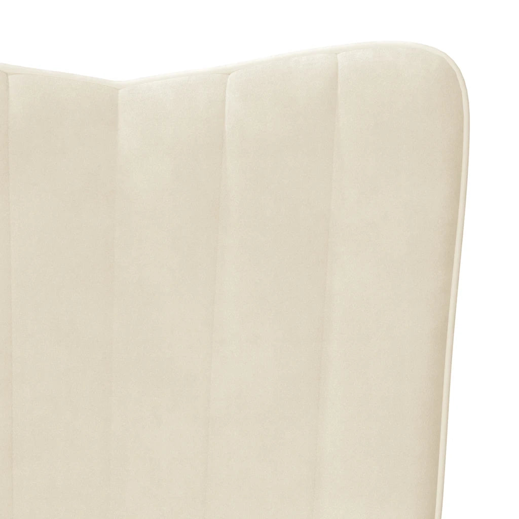 Sedia Relax Bianco Crema in Velluto 327686