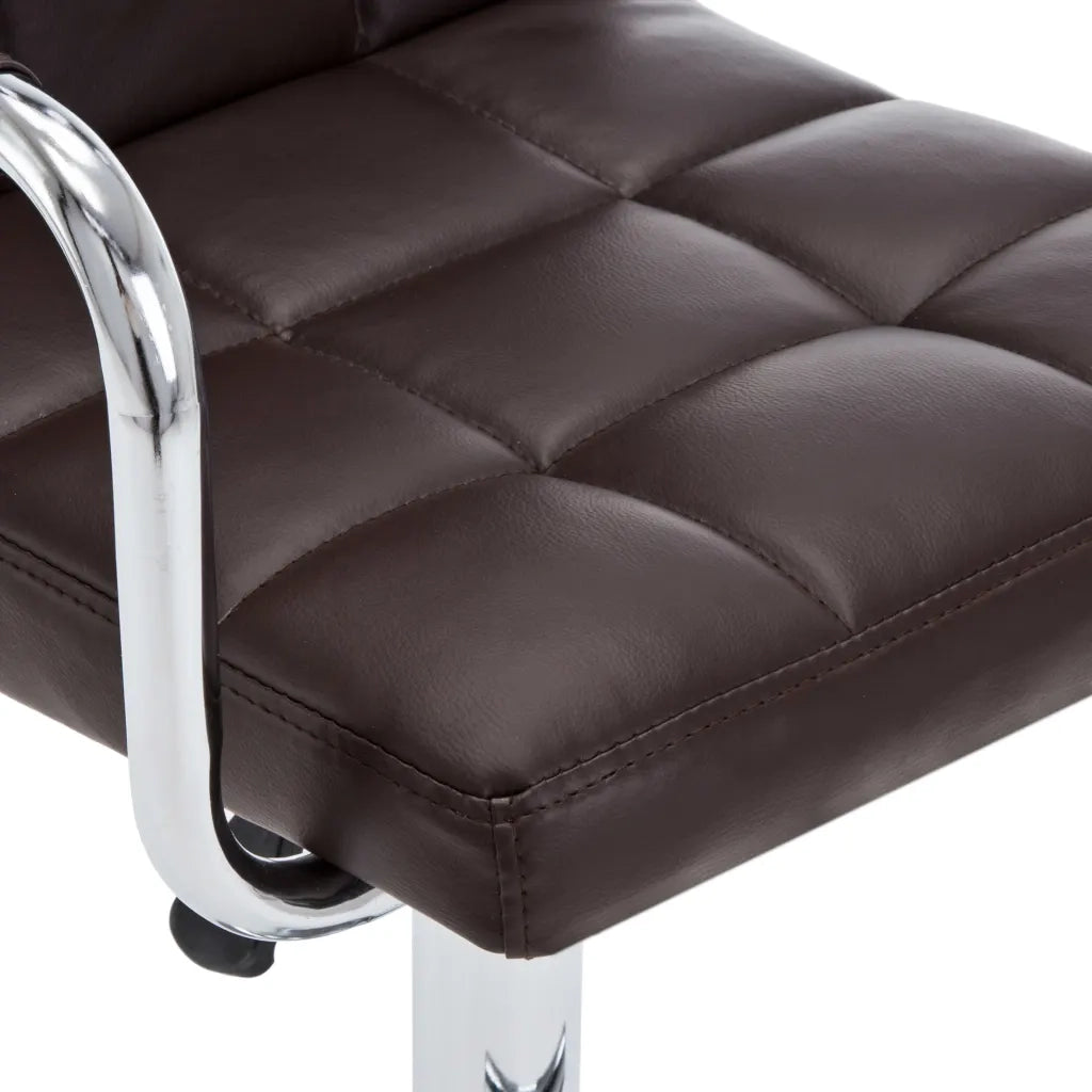 Sgabelli da Bar 2 pz Marroni in Similpelle 323626