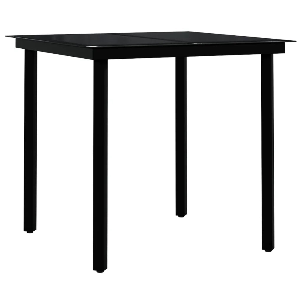 Set da Pranzo per Giardino 3 pz | Set Salotto da Giardino Marrone e Nero
