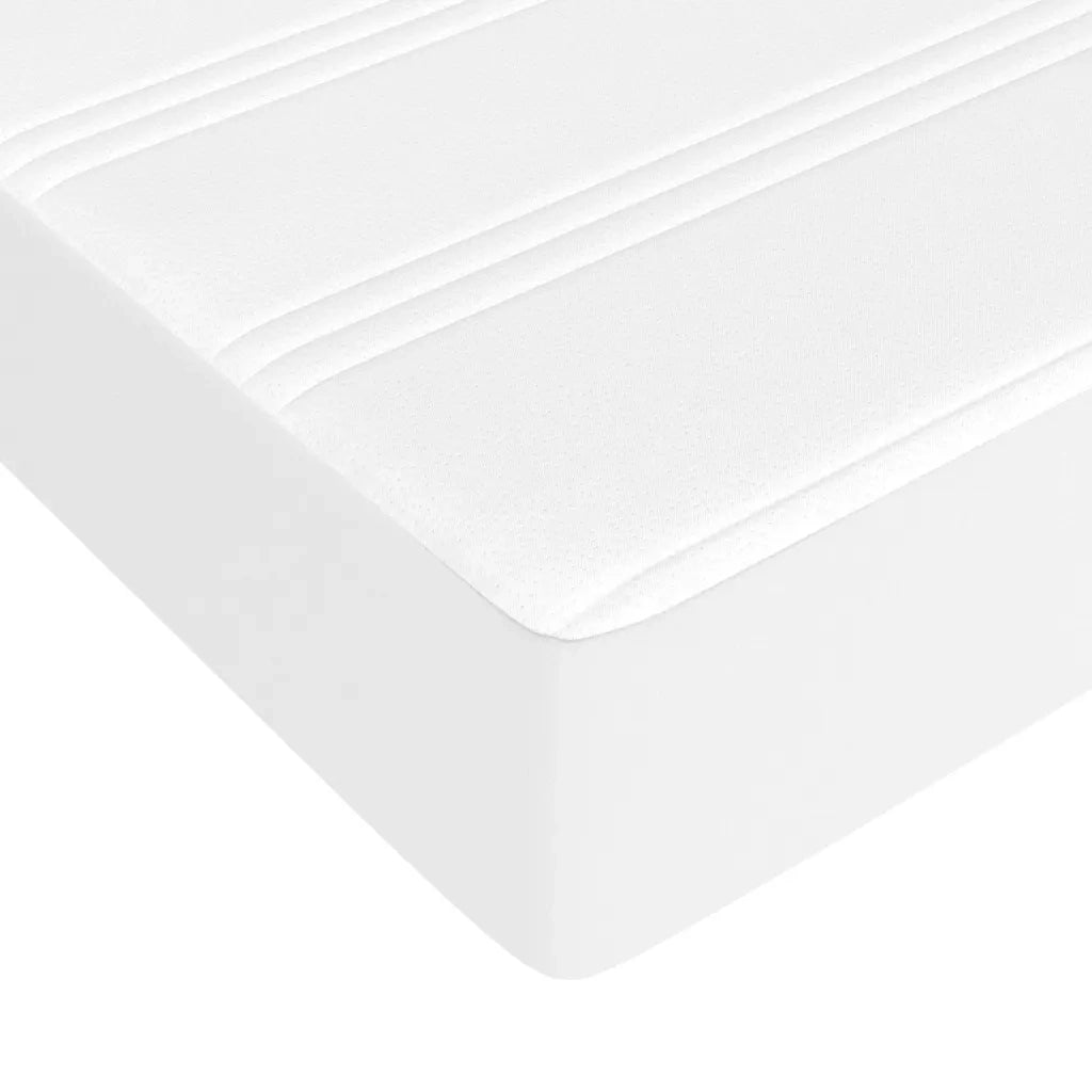 Materasso a Molle Insacchettate Rigidit¨¤ Media Bianco 80x200x20 cm in Similpelle