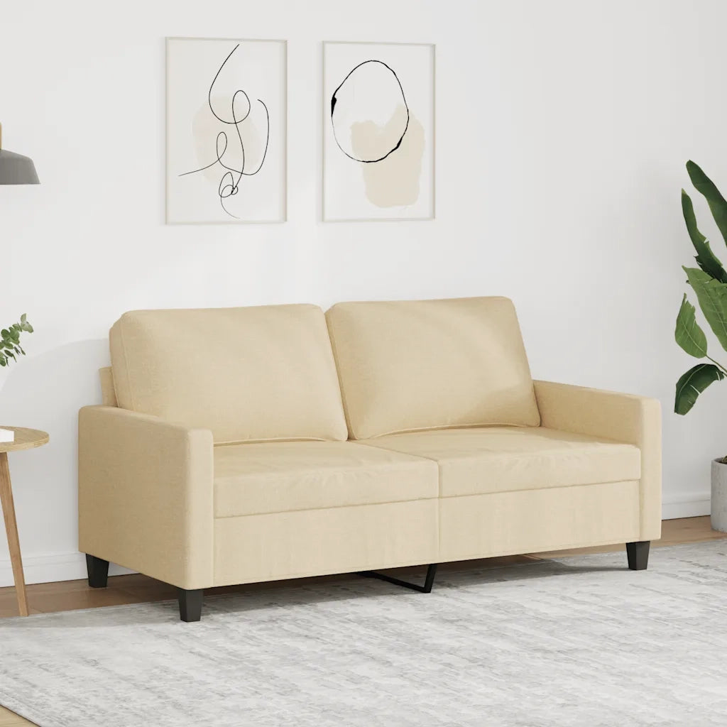Divano a 2 Posti-Sofa 2 Posti Crema 140 cm in Tessuto 825170