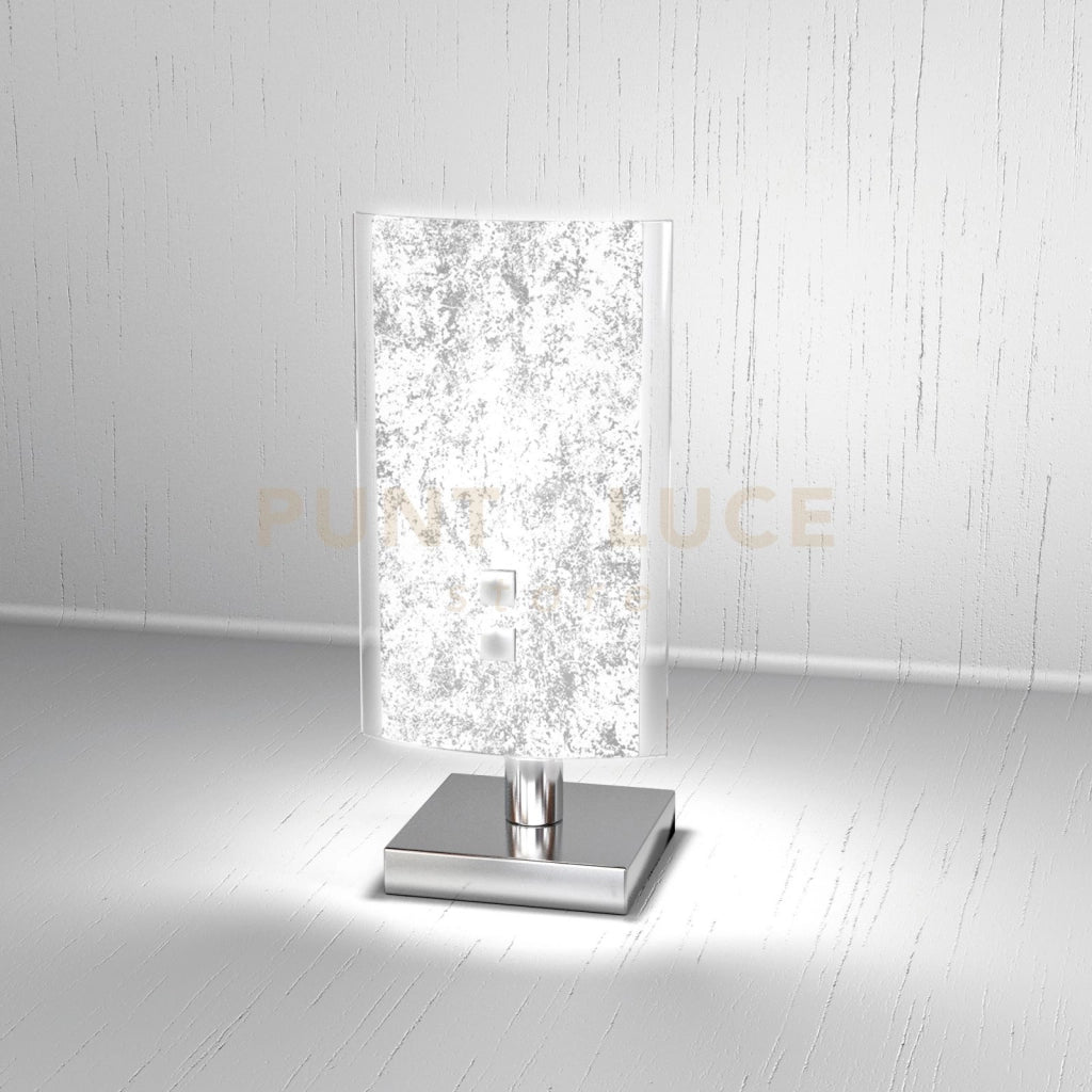 TRAY PORTATILE 1 LUCE FOGLIA ARGENTO 1087-P-FA