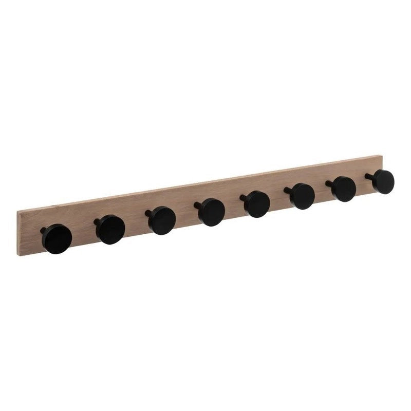 Appendino in legno 8 ganci nero