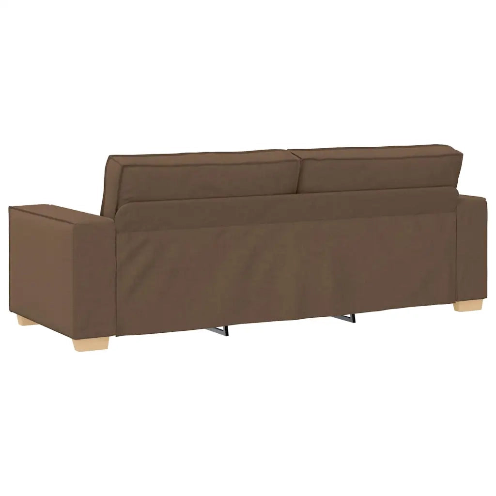 Divano a 3 Posti-Sofa 3 Posti Marrone 180 cm Tessuto