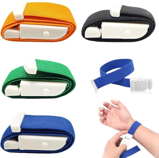 Tourniquet da Emergenza 4 Pezzi - Manichetta Inflatabile - Primo Soccorso - Arresto Emorragico - Materiale Resistente - Peso Leggero 88 Grammi - Banda di Pressione Arteriosa