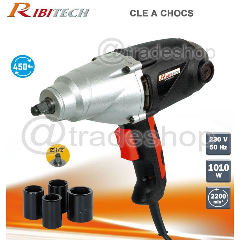 Trade Shop - Avvitatore Pneumatico Ad Impulsi Elettrico 1010w In Valigetta Ribitech Prccekit5 -