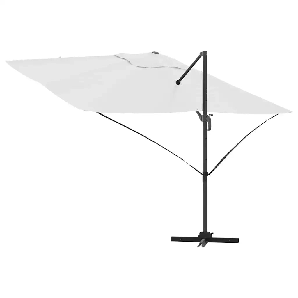 Ombrellone-Ombrello da giardino balcone Sabbia 351 x 250 x 260 cm Poliestere e Alluminio