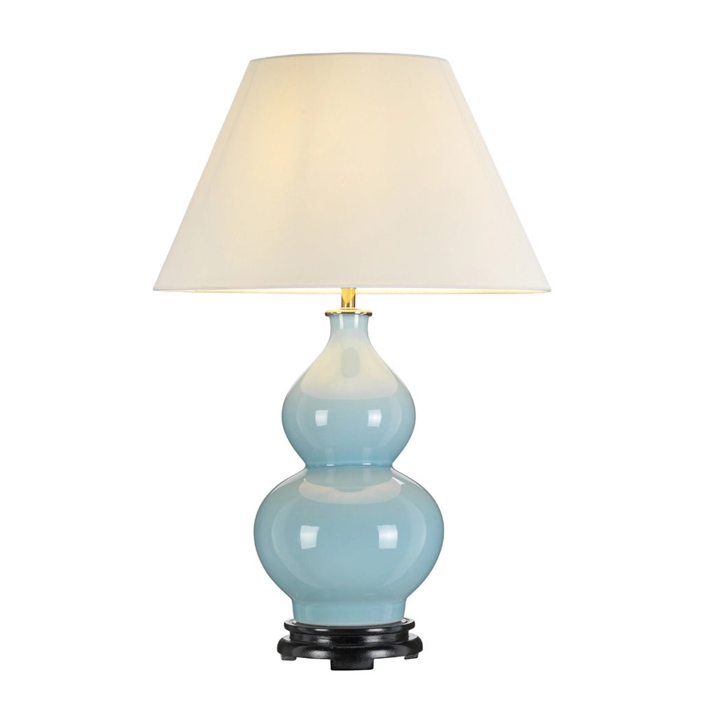 Lampada da tavolo in ceramica azzurra Harbin E27 60W