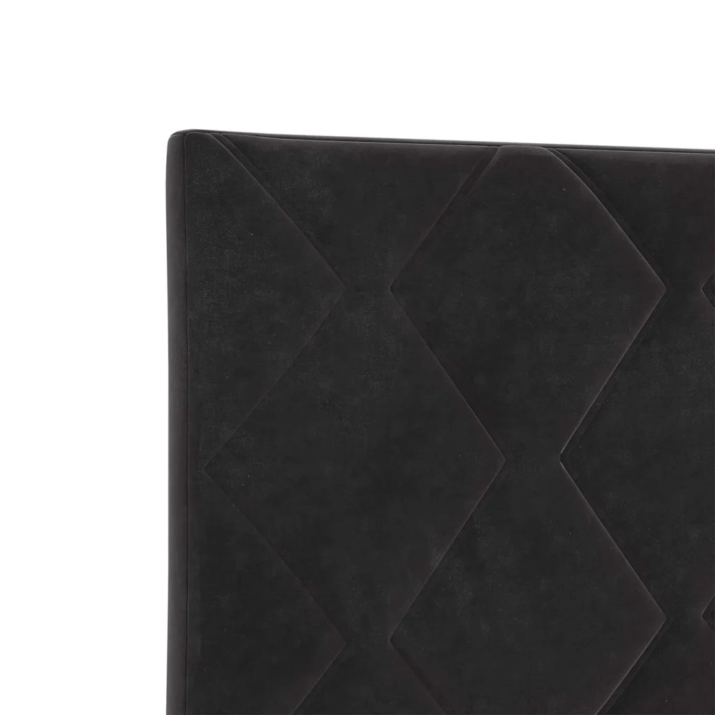 Testiera Nero 90 cm Velluto 3337895
