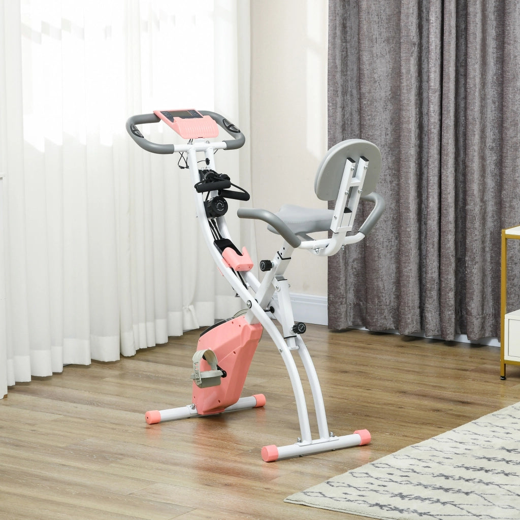 Bicicletta da Esercizio Pieghevole ¨C Minimal ¨C Rosa 105x48x118 cm