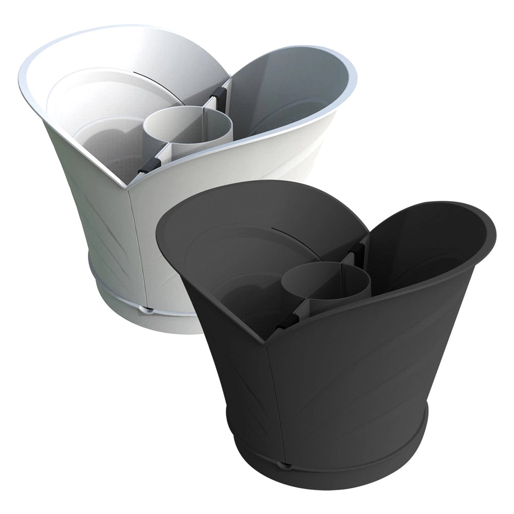 1cf vaso 'tulipano' in set cm 34,5 x 19 x h 30 lt. 5 - grigio cod:ferx.6125052nlm