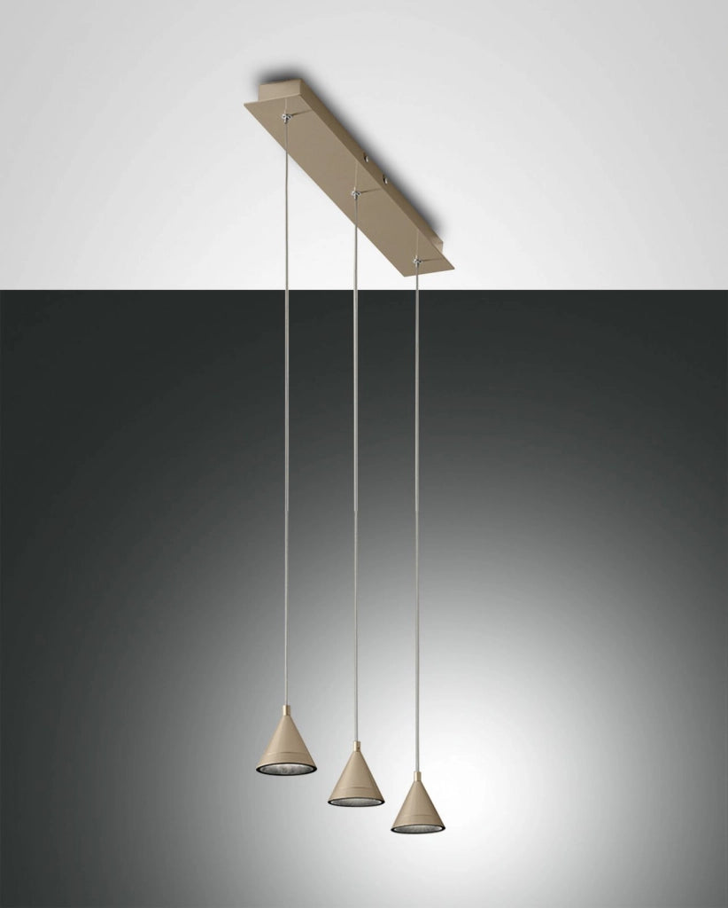 DELTA SOSPENSIONE 3 LUCI ORO OPACO 3443-47-225